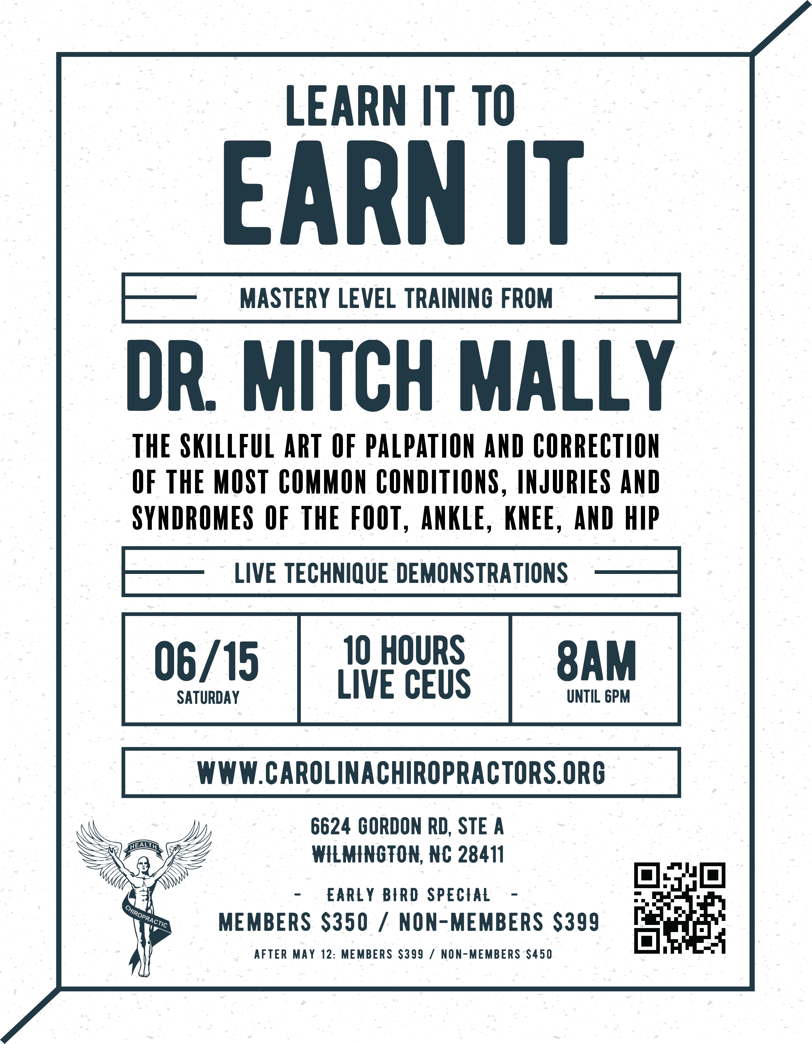 Flyer for June 15, 2024 event with Dr. Mally